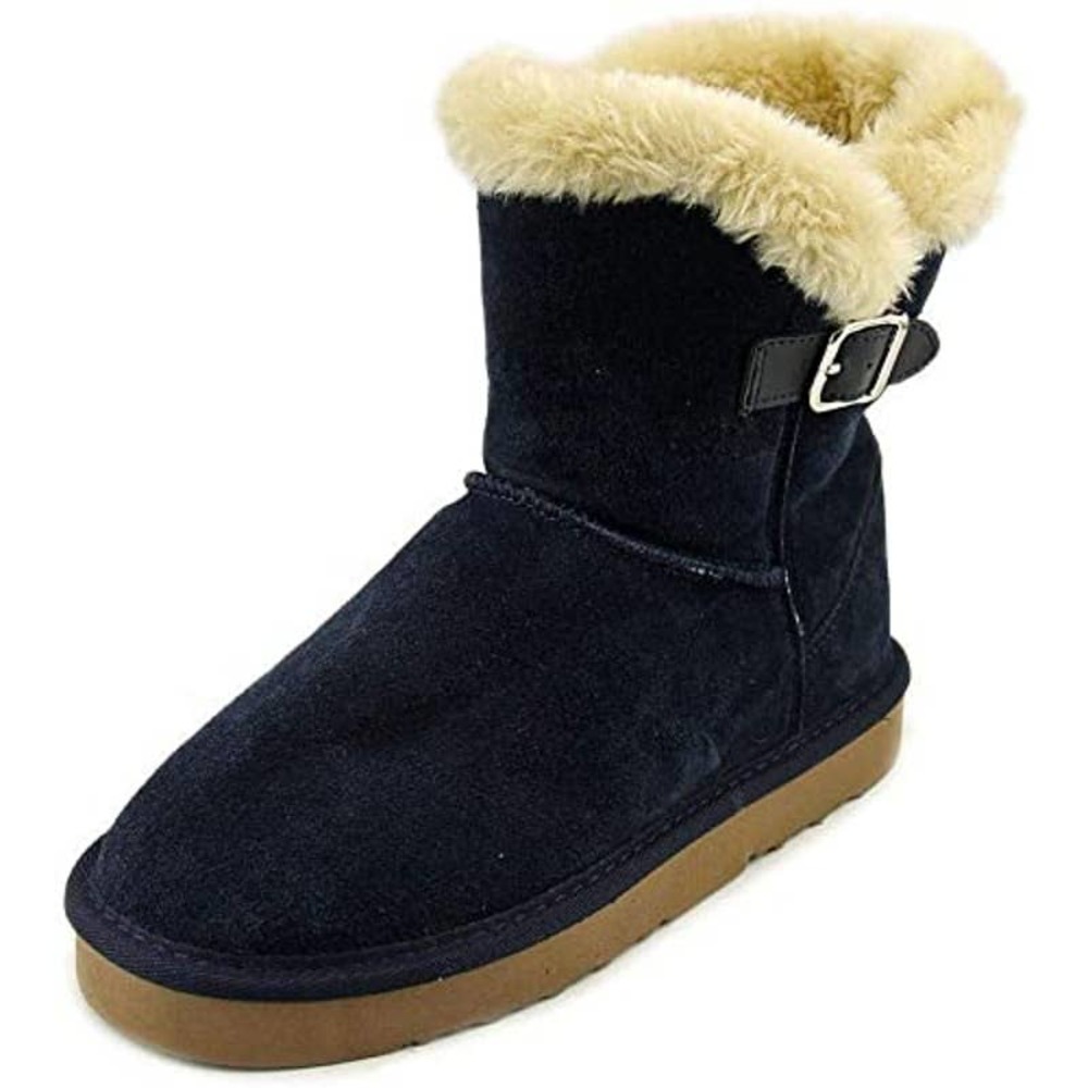 Style & Co. Womens Tiny 2 Leather Closed Toe Mid-Calf Cold, Navy, Size 6.0